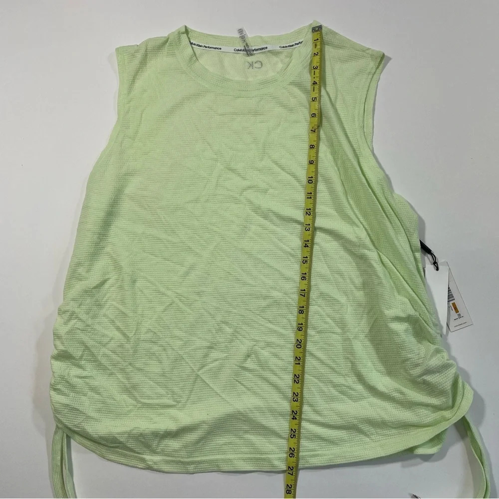 CK Calvin Klein Performance Ruched Tank Top Green Size 3X - Picture 7 of 7